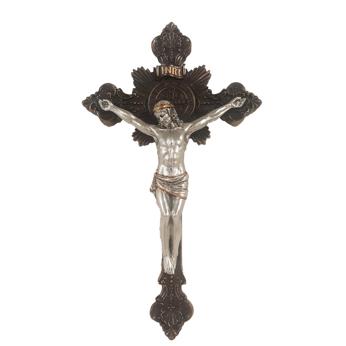 St. Benedict Crucifix - Bronze & Pewter