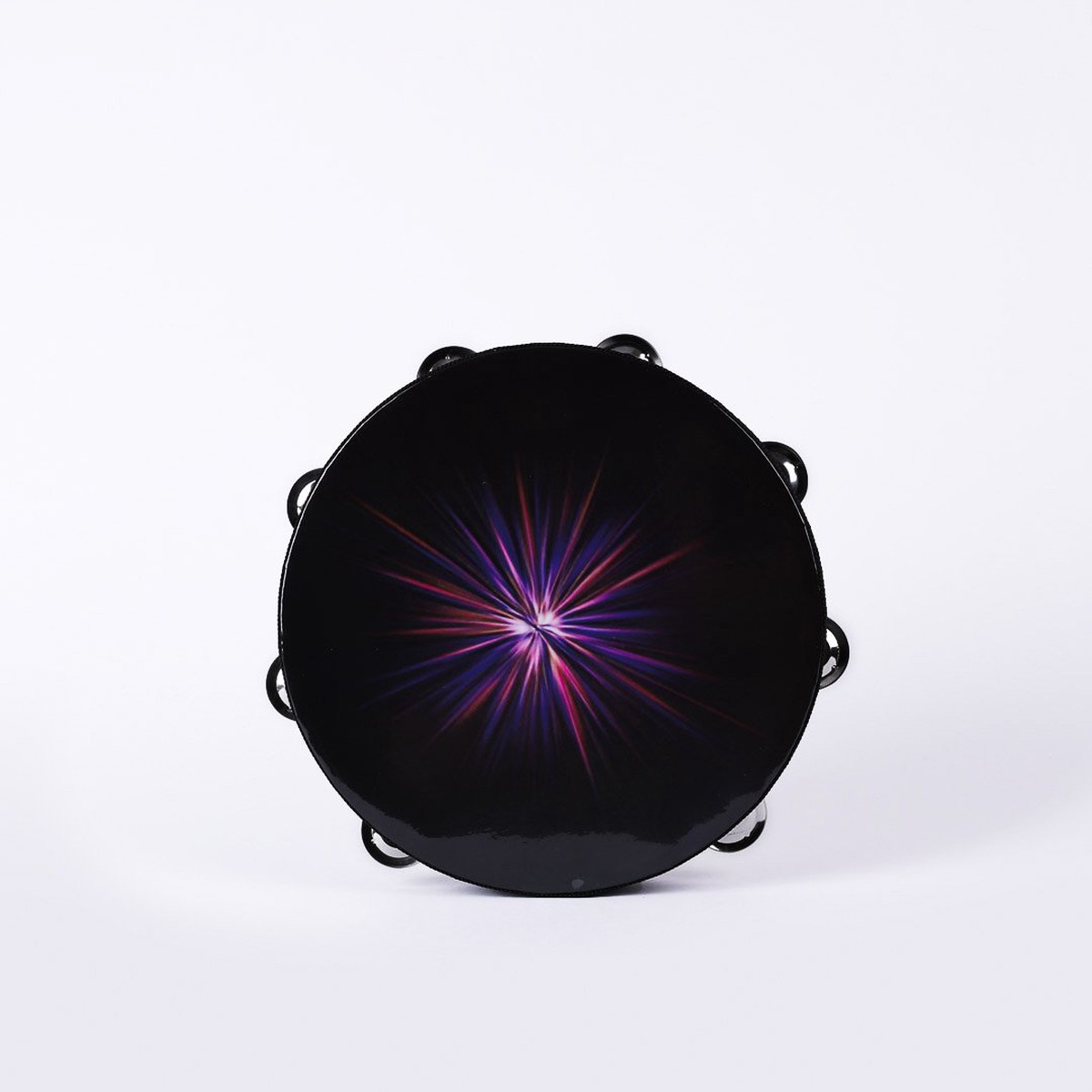 10-Inch Starburst Worship Tambourine with 8 Pairs of Cymbals