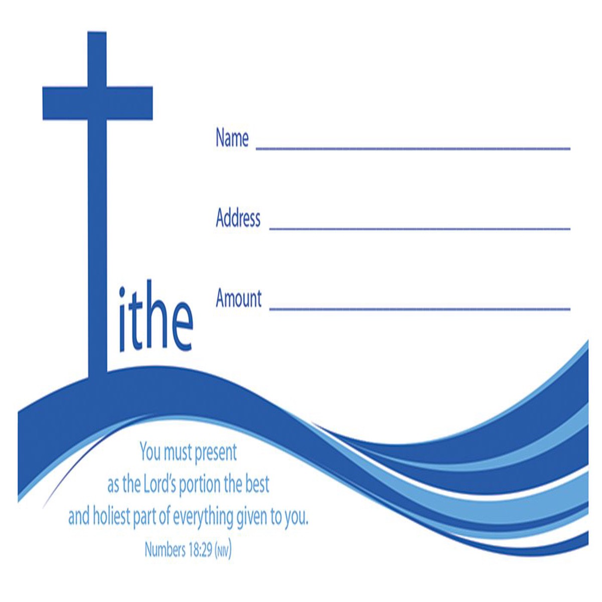 (pkg 100) Value Offering Envelope - Tithe - You Must Present as The Lord's Portion