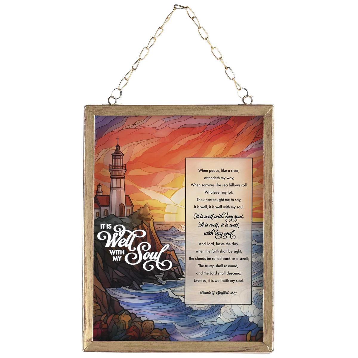 , Classic Hymns, Inspirational Christian, 10 x 12 inch Metal Framed Glass (FRMGLS-306)
