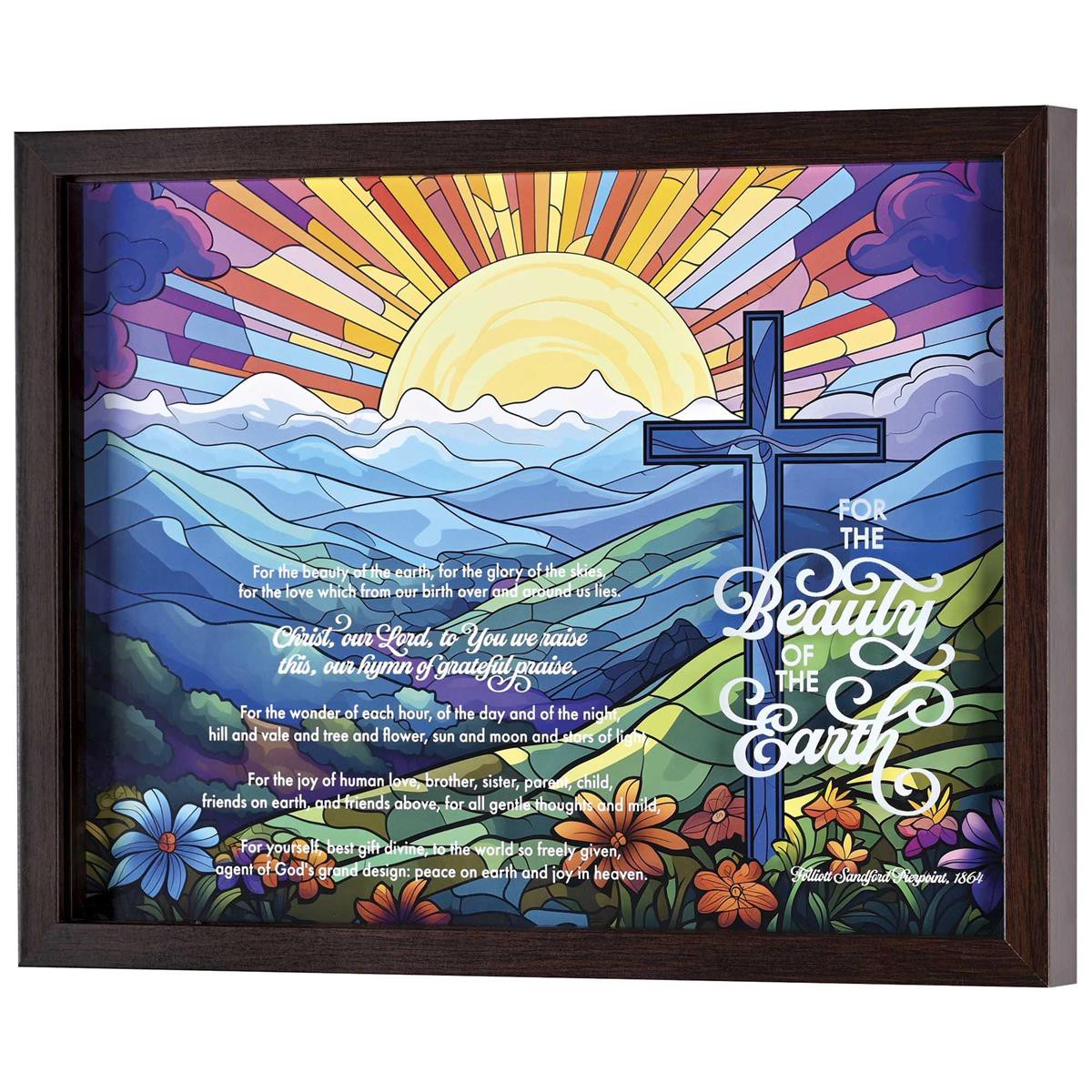 , Classic Hymns, Inspirational Christian, 17 x 13 inch Woodgrain Frame (FRMWDWAL-1612-2)