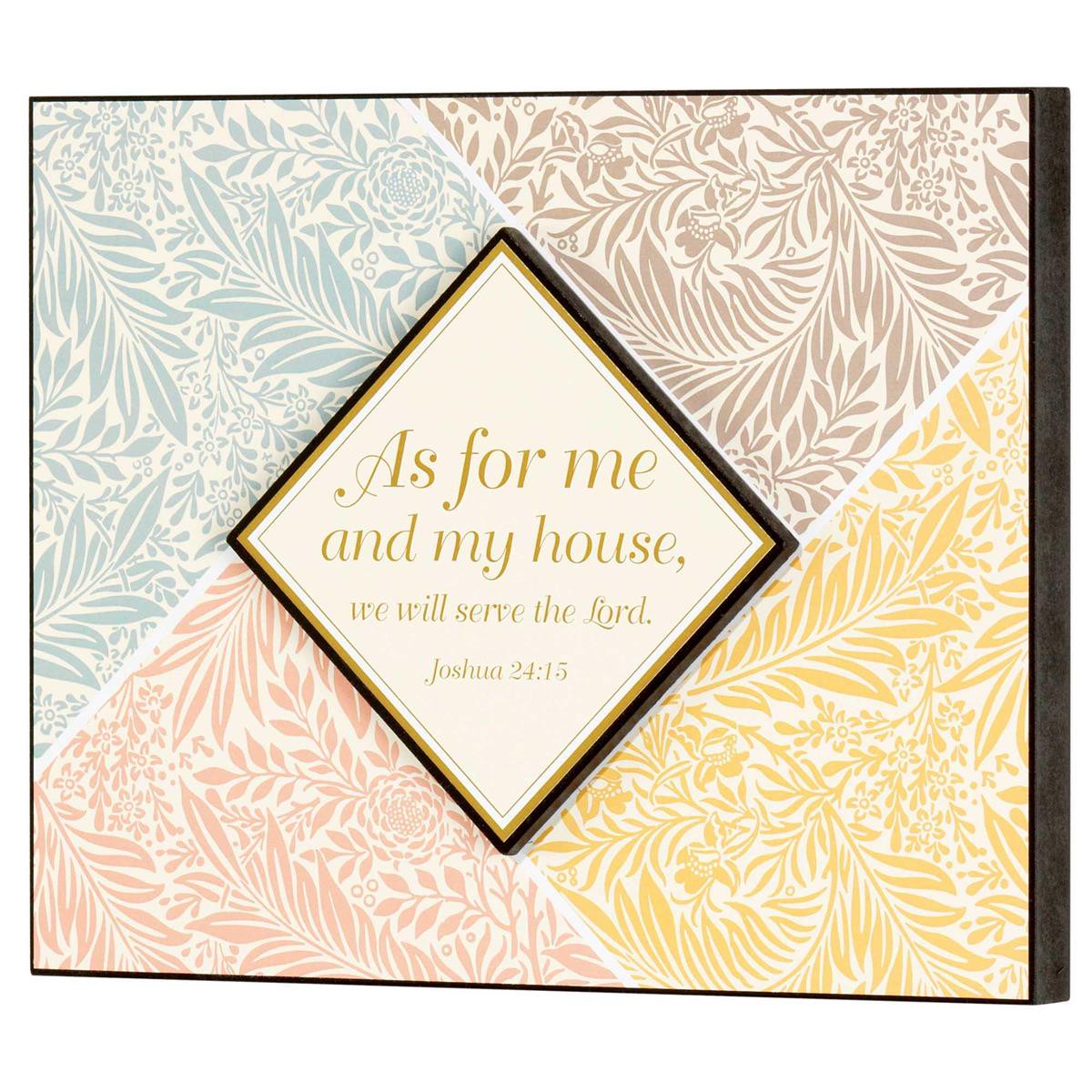 As for Me and My House We Serve The Lord 8 x 10 MDF Decorative Wall Plaque