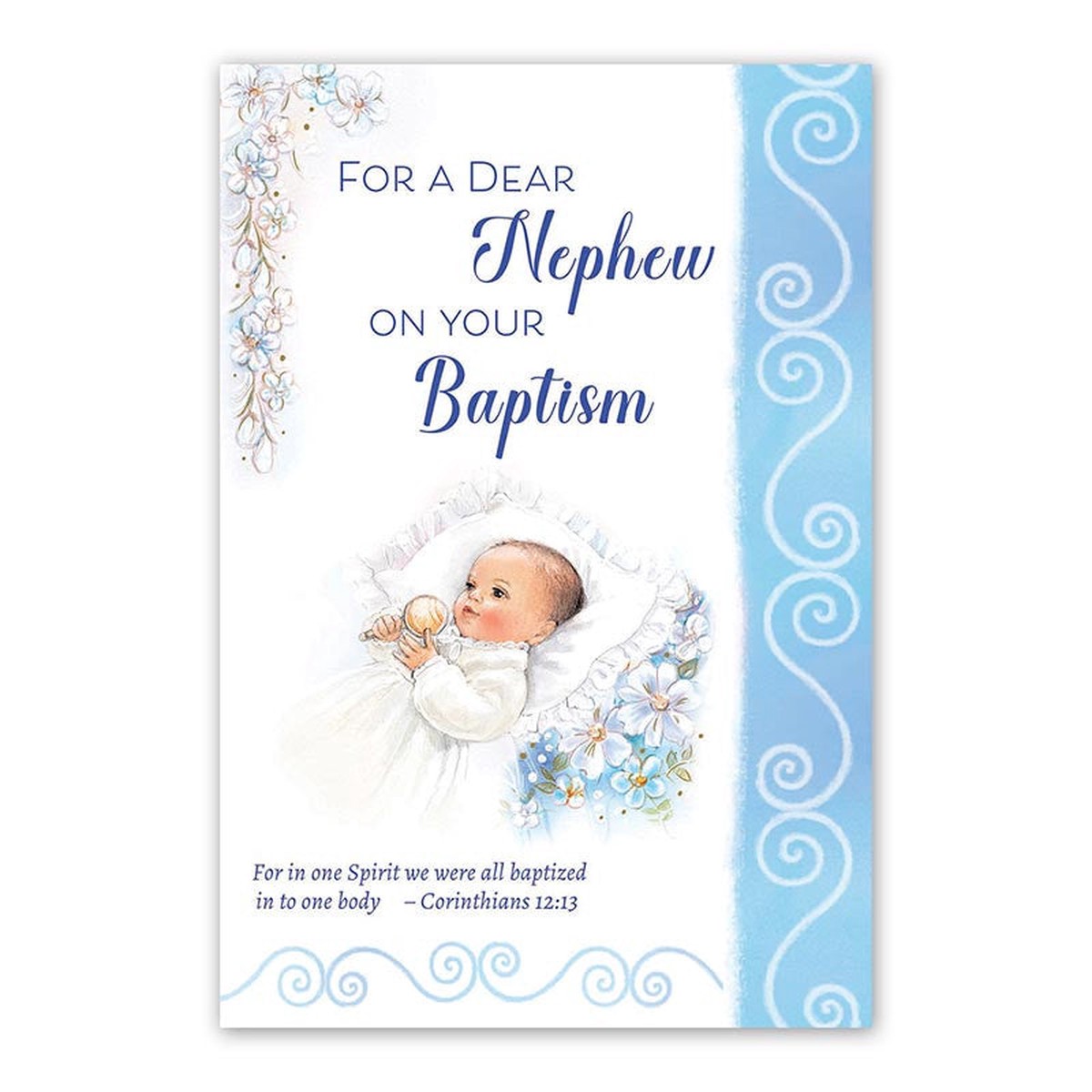Baptism Card - For a Dear Nephew