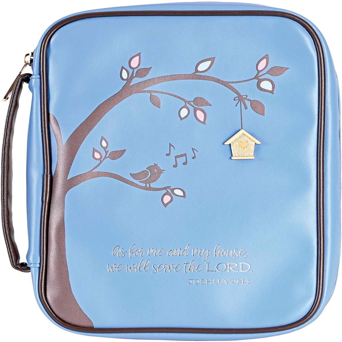 Bible Cover: As For Me And My House (Blue, XL)