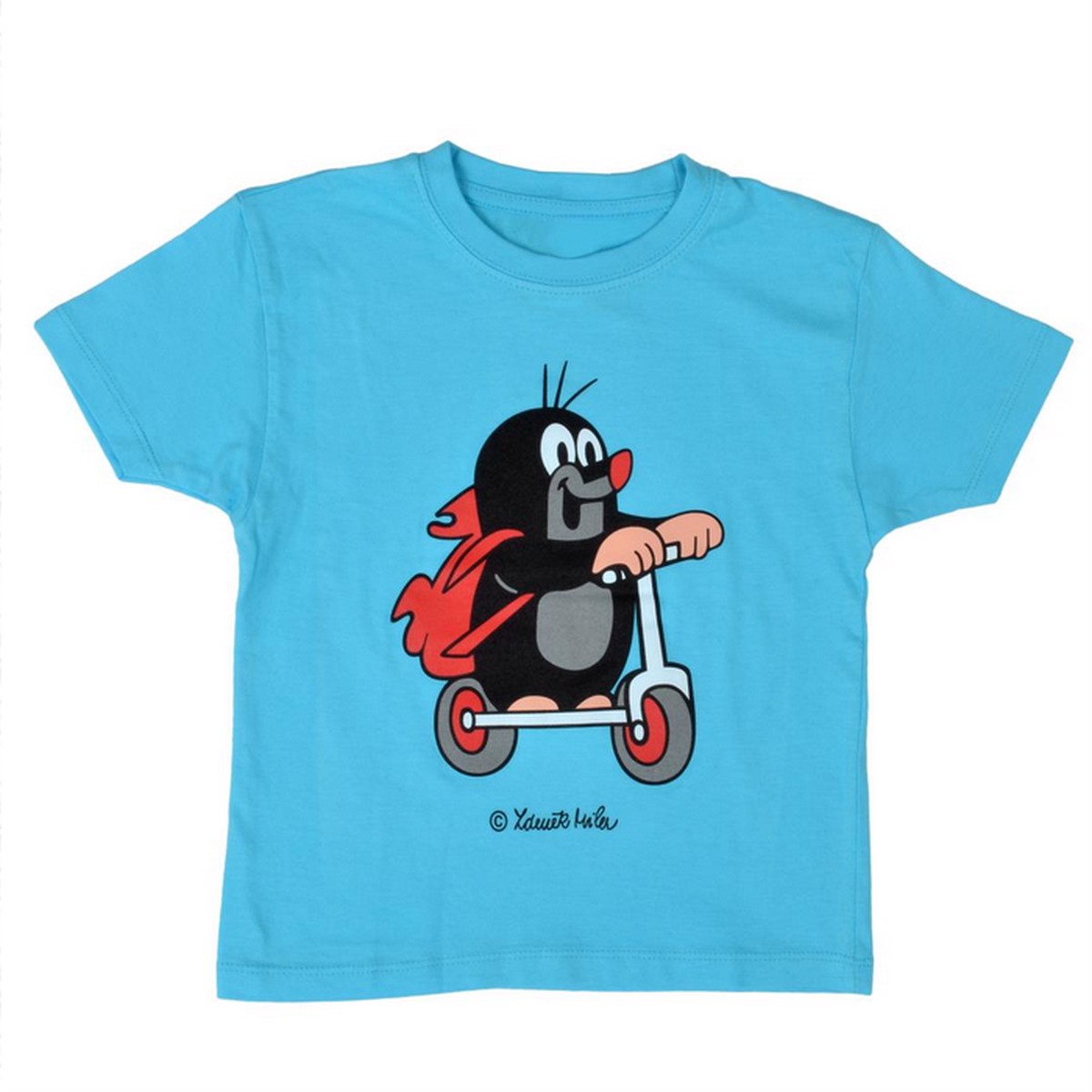 T-shirt Mole blue 96-104 scooter / Krtek Triko modr 106-116 kolobka / T-Shirt Maulwurf blau Roller / Kisvakond pamut rvid ujj pl / 78333A1 / Size: 96-104