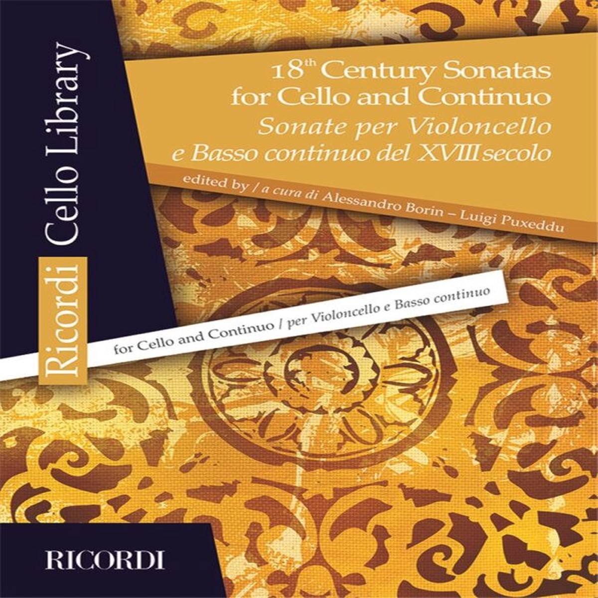 18th Century Sonatas For Cello And Continuo - Ricordi 2015